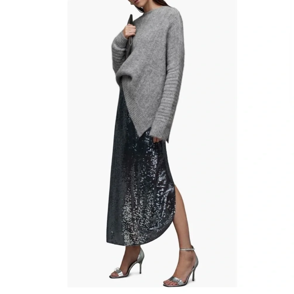All Saints Selena Asymmetric Sweater, Alpaca Wool - Picture 6 of 16
